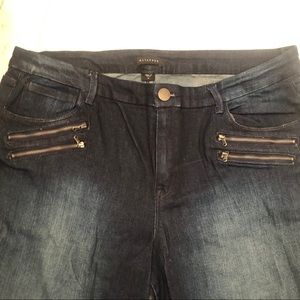 Metaphor Skinny Jeans w/ Faux Zipper Pocket Design